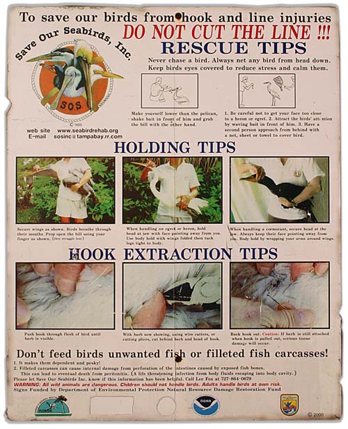 Instructions how to remove a fish hook.