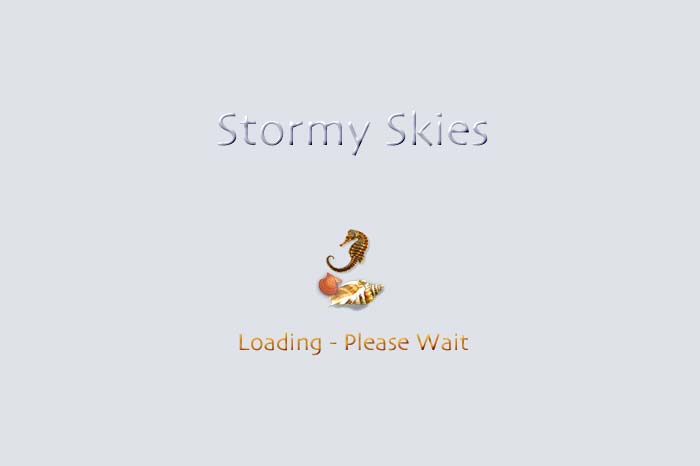 Cover page to slide show Stormy Skies.